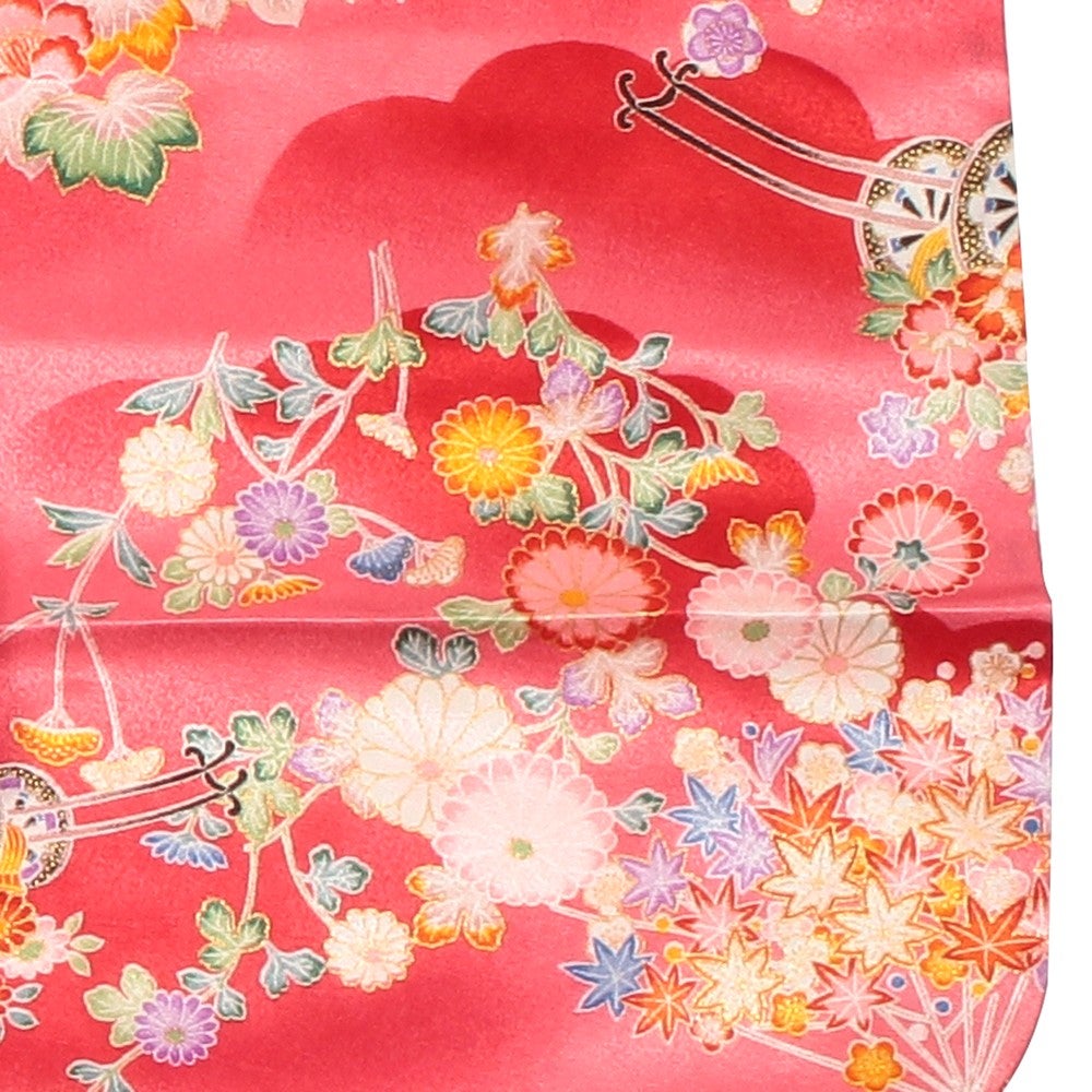 [レンタル] 七五三/節句 被布セット 3歳女の子 扇 花車の宅配レンタル - 3