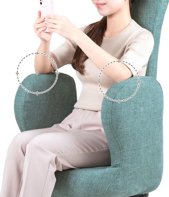 レンタル] うつむかないチェア ais 44cm ココナッツ/ミディアムオーク