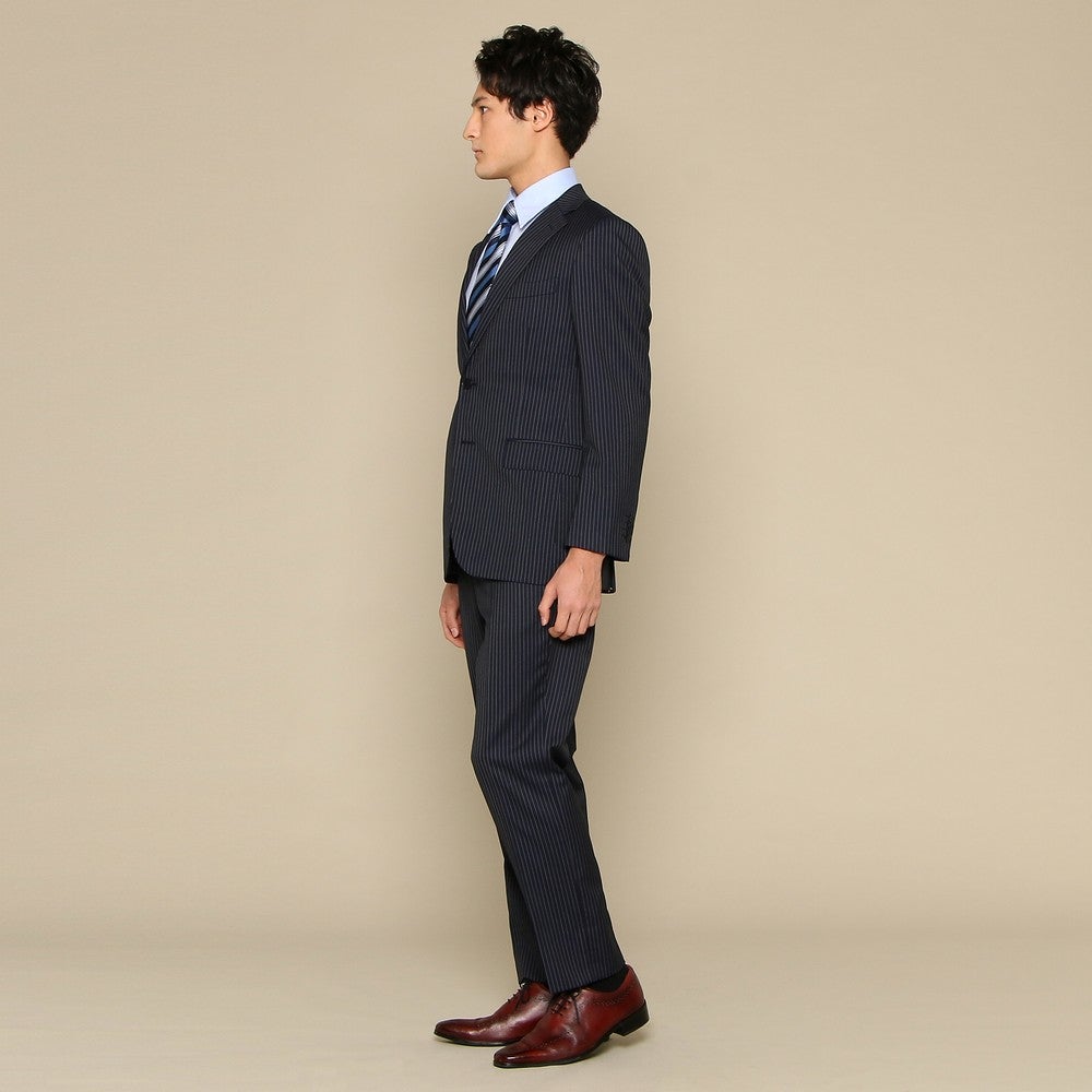【新品未使用】ユナイテッドアローズ カノニコ スーツ ネイビー ストライプ レンタル] ユナイテッドアローズ ストライプ メンズスーツ2点セット