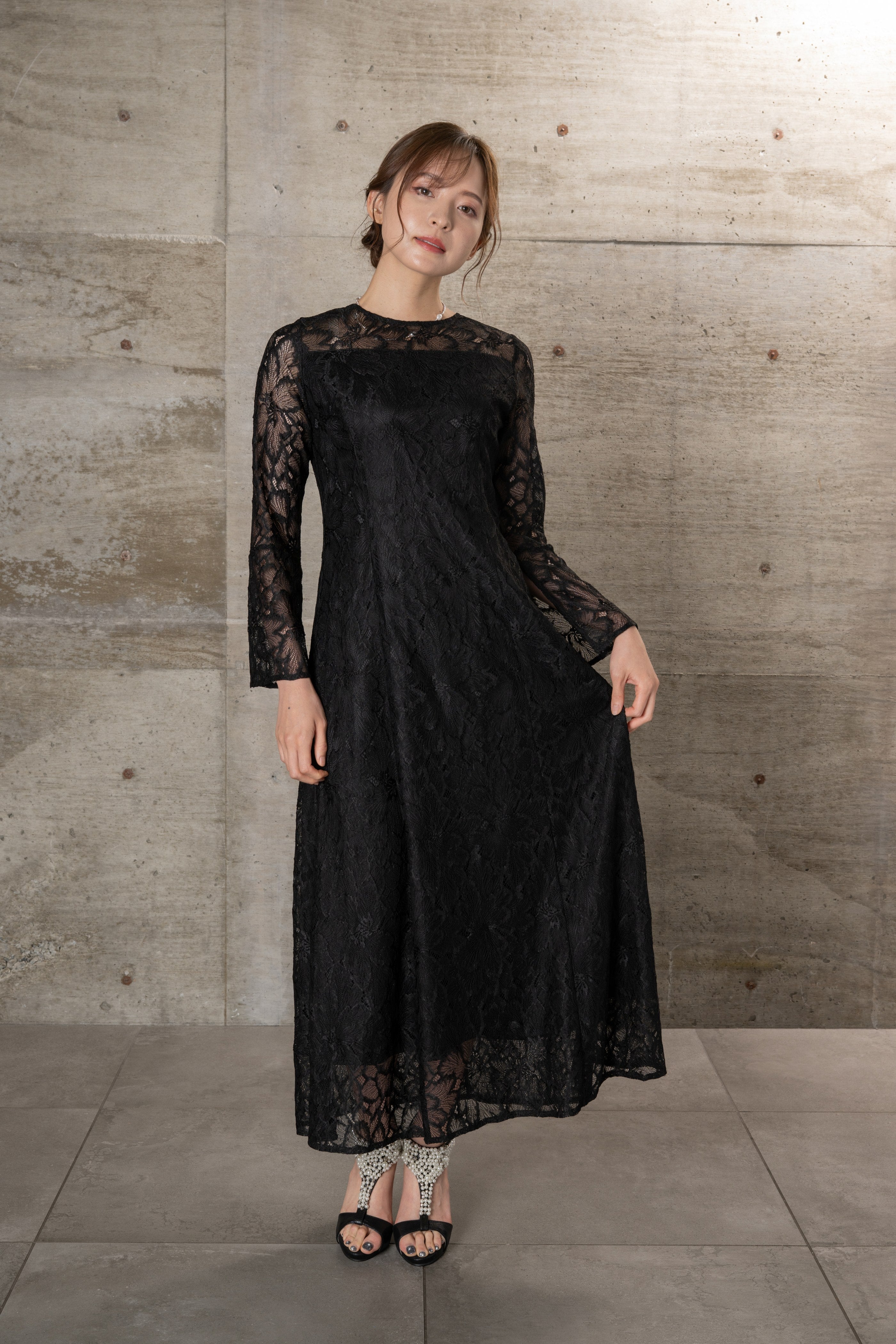 BELINDA DE CAPRIS レースロングワンピース ワンピースドレス