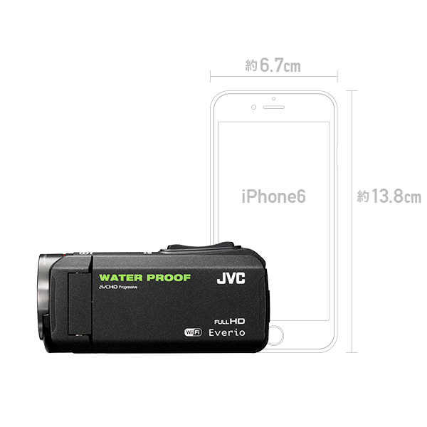 [レンタル] JVC 防水ビデオカメラ GZ-RX500 ブラック - 2