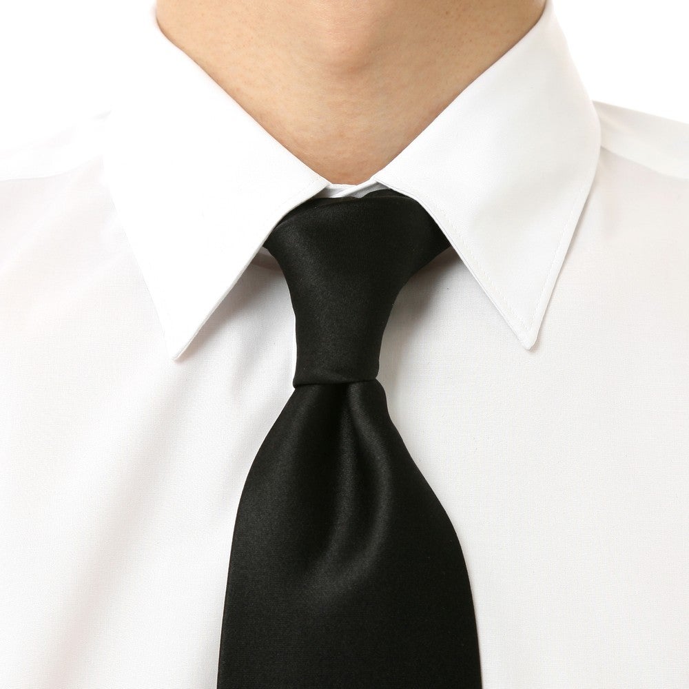 [レンタル] メンズネクタイ フォーマルブラック 無地の宅配レンタル - 2