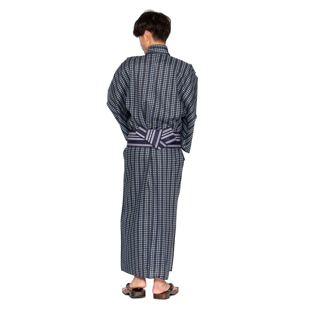 [レンタル] メンズ浴衣 フルセット 格子柄 身長目安170cm・175cm・180cmの宅配レンタル - 2