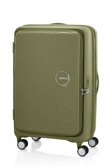 [8-10泊向けサイズ]AMERICAN TOURISTER CURIO スピナー75 エキスパンダブル 98L/拡張時114L ハードスーツケース カーキ