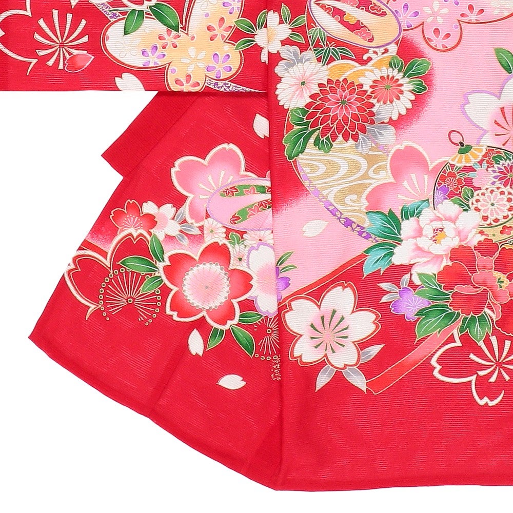 [レンタル] 女の子 お宮参り 産着・絽（夏用）レンタル6点フルセット 正絹 毛毬 鈴の宅配レンタル - 2