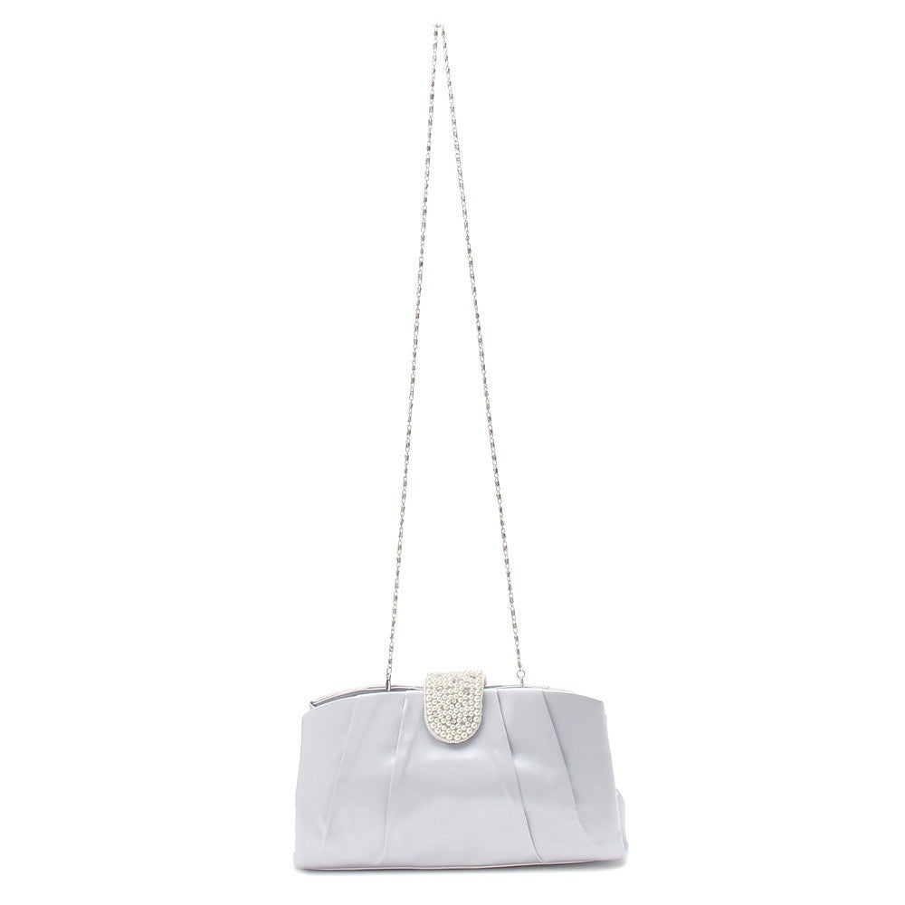 [レンタル] レディース パール＆ビジュー付き クラッチバッグ - 9