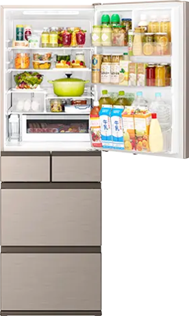 レンタル] [470L][ファミリー向け][左開き]日立 R-HWS47XL まんなか