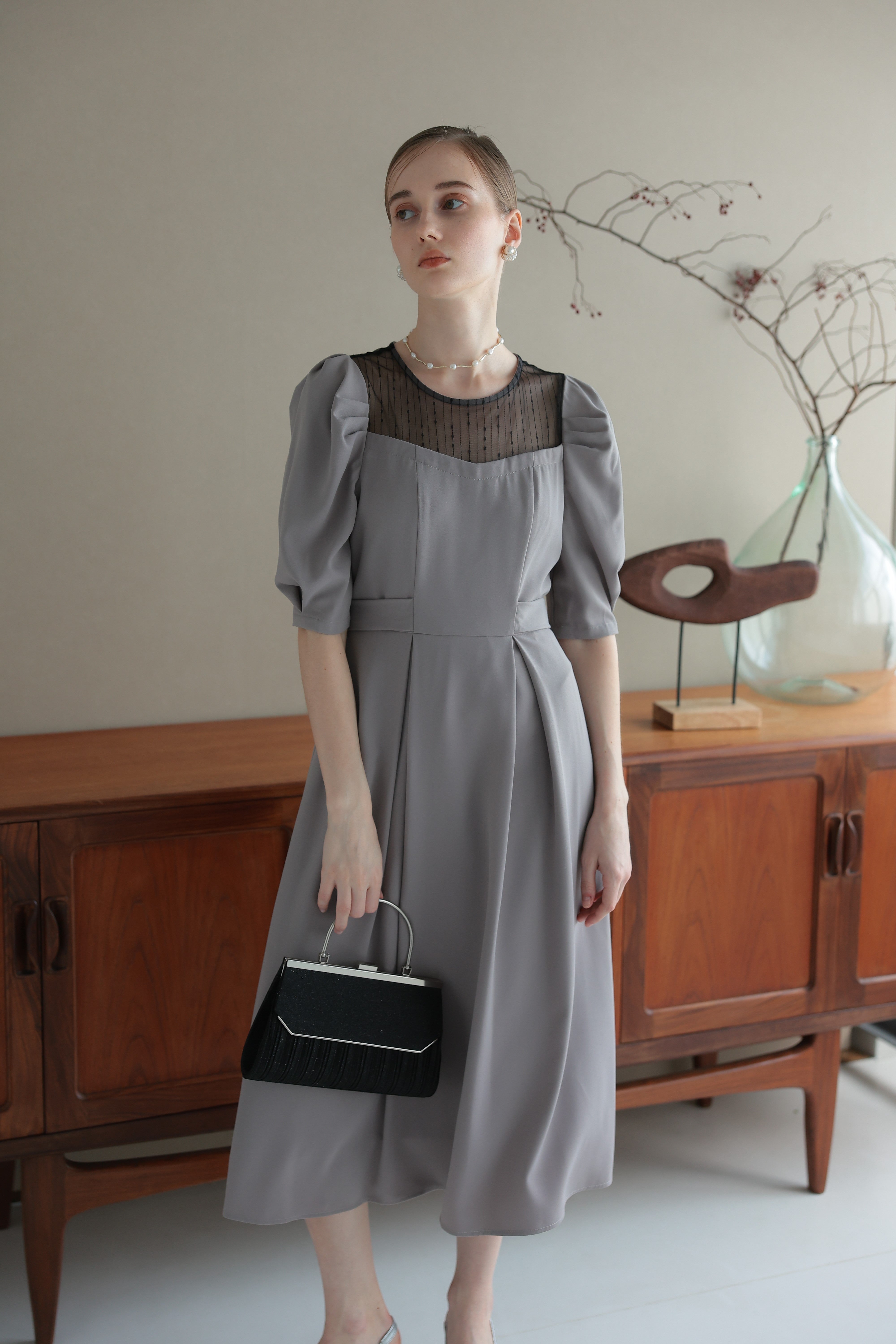 [レンタル] アートマリー ラメプリーツハンドル付きパーティーバッグ ブラックの宅配レンタル - 9