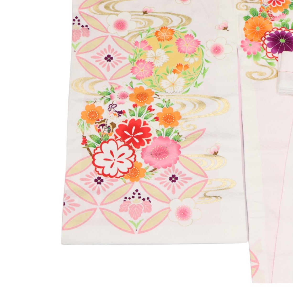 [レンタル] 女の子 お宮参り 産着レンタル6点フルセット 貝桶 白の宅配レンタル - 3