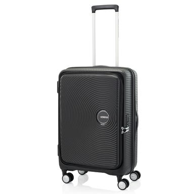 [5-8泊向けサイズ]AMERICAN TOURISTER CURIO スピナー68 エキスパンダブル 75L/拡張時91L ハードスーツケース ブラック