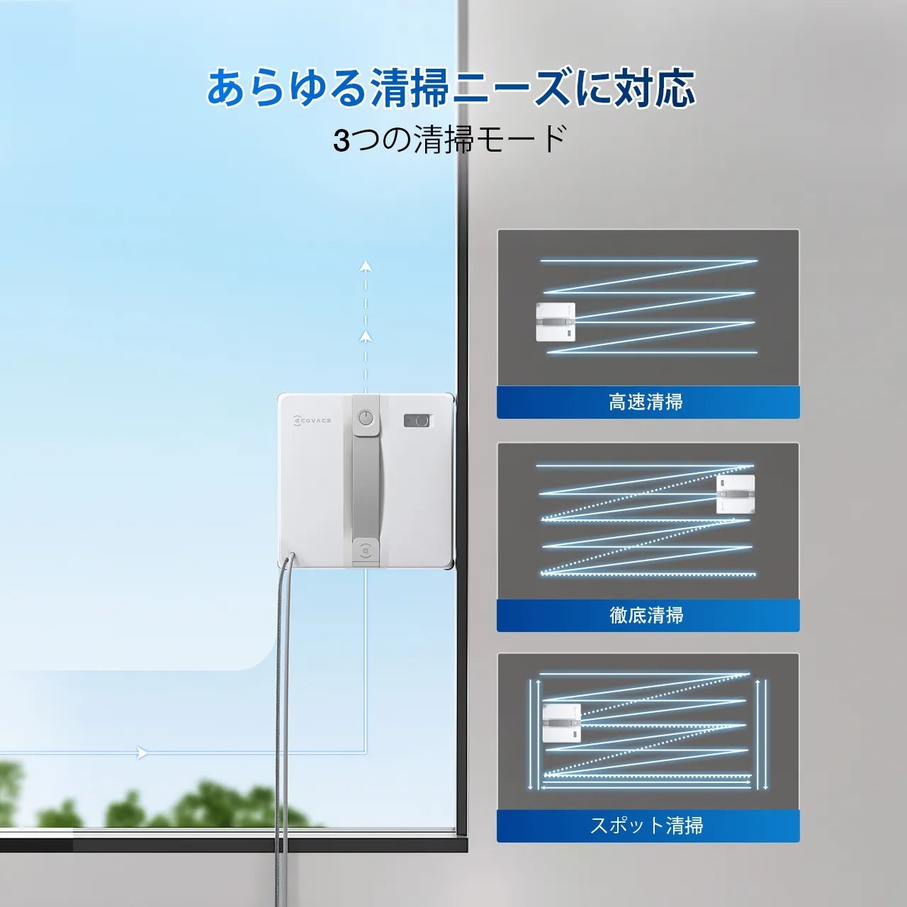 [レンタル] ECOVACS 窓掃除ロボット WINBOT MINI 窓掃除ロボット - 11