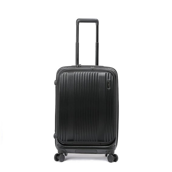 [レンタル] [3-5泊向けサイズ]BERMAS INTER CITY No.60521 フロントオープン53L 56cm ジェットブラック ハードスーツケースの宅配レンタル - 1