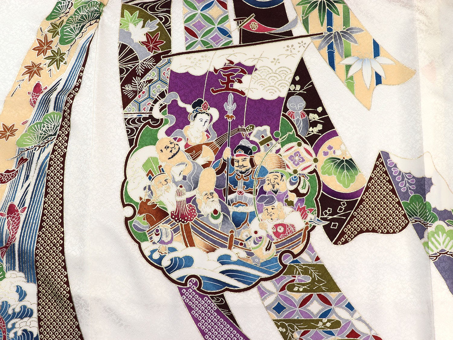 [レンタル] 男の子 お宮参り 産着 レンタル6点フルセット 正絹 兜に十徳 白色の宅配レンタル - 5