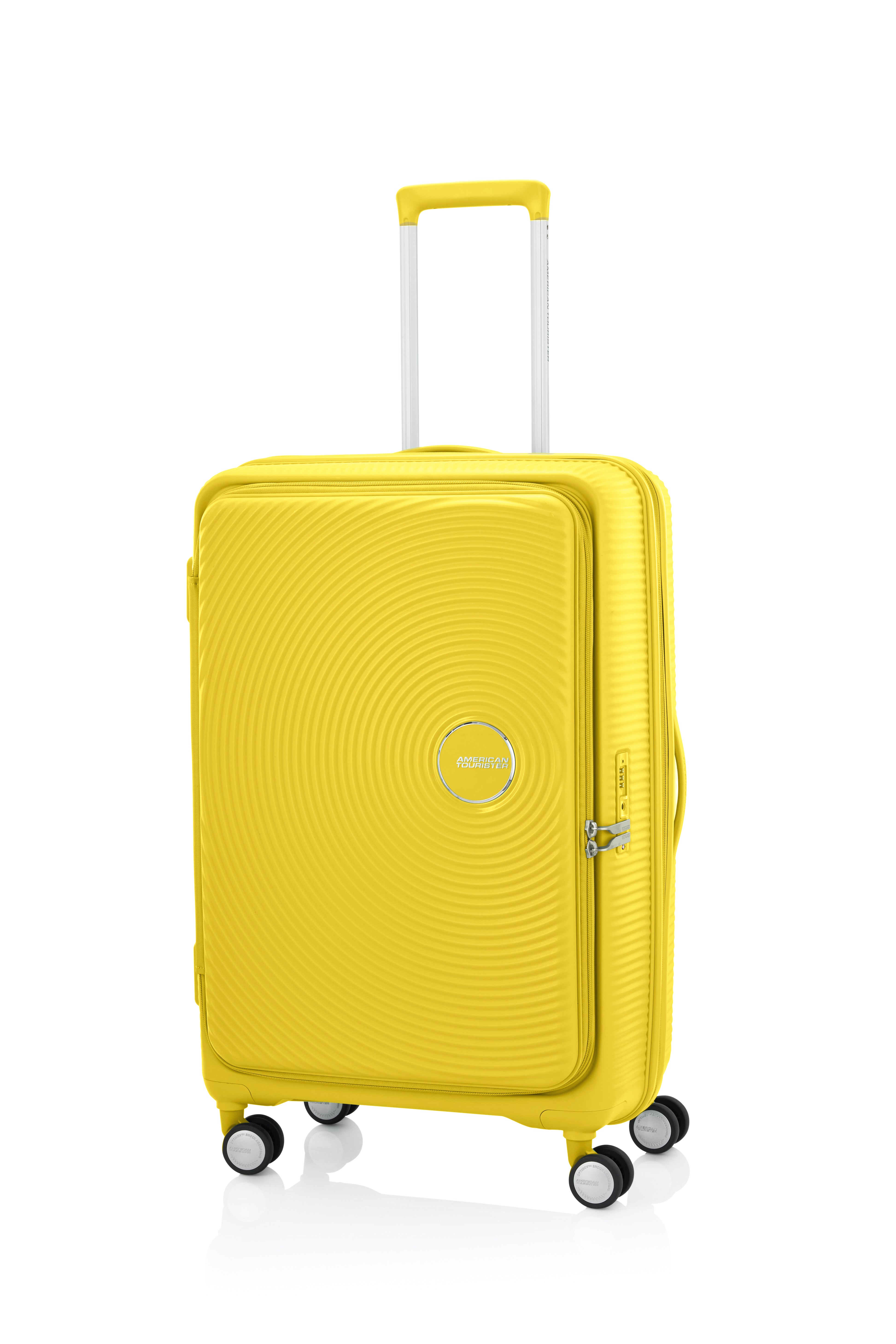 [レンタル] [8-10泊向けサイズ]AMERICAN TOURISTER CURIO スピナー75 エキスパンダブル 98L/拡張時114L ハードスーツケース イエロー