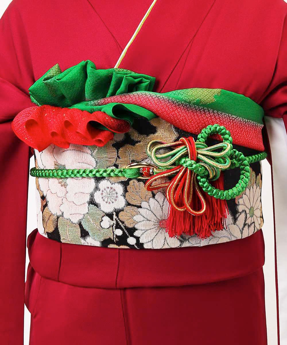 [レンタル] レンタル振袖フルセット-294 赤系 花柄の宅配レンタル - 16