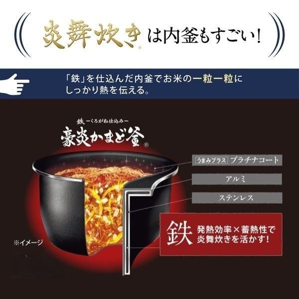 [レンタル] [1升炊き] 象印 NW-NB18 炎舞炊き 圧力IH炊飯ジャー - 4