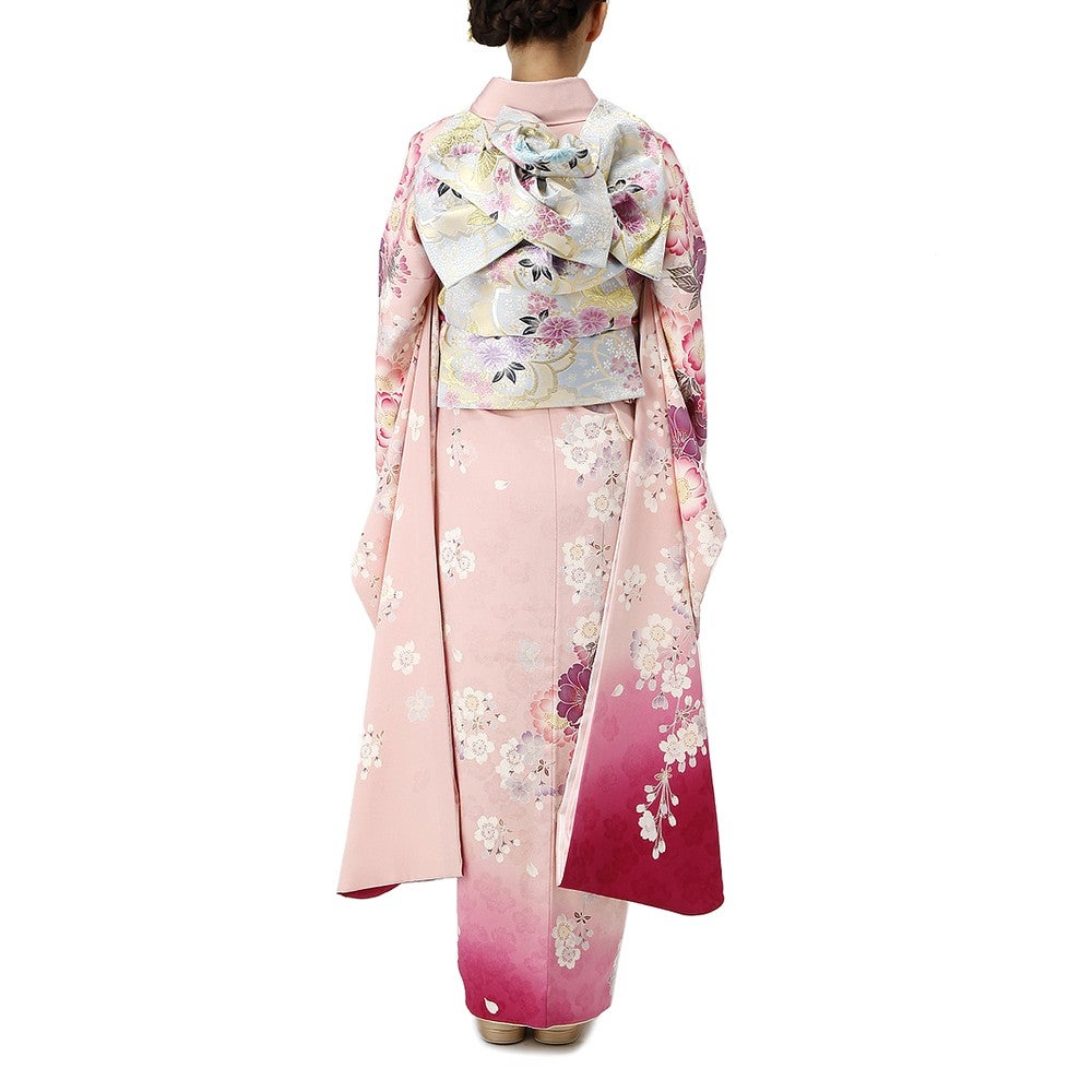[レンタル] 振袖 花柄 Lサイズ(レッド) / LLサイズ(ピンク)の宅配レンタル - 4