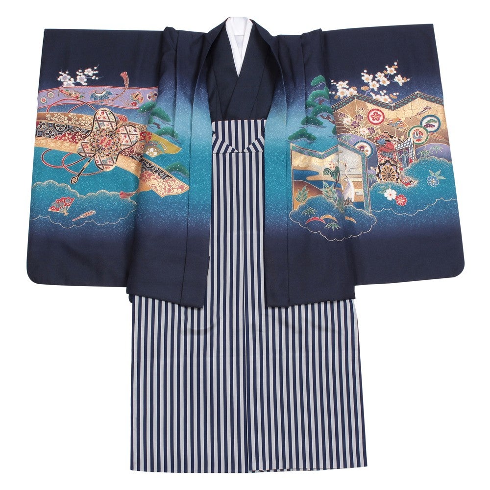 [レンタル] 七五三/節句 袴セット 5歳 男の子 豪華絢爛 鷹の宅配レンタル - 4