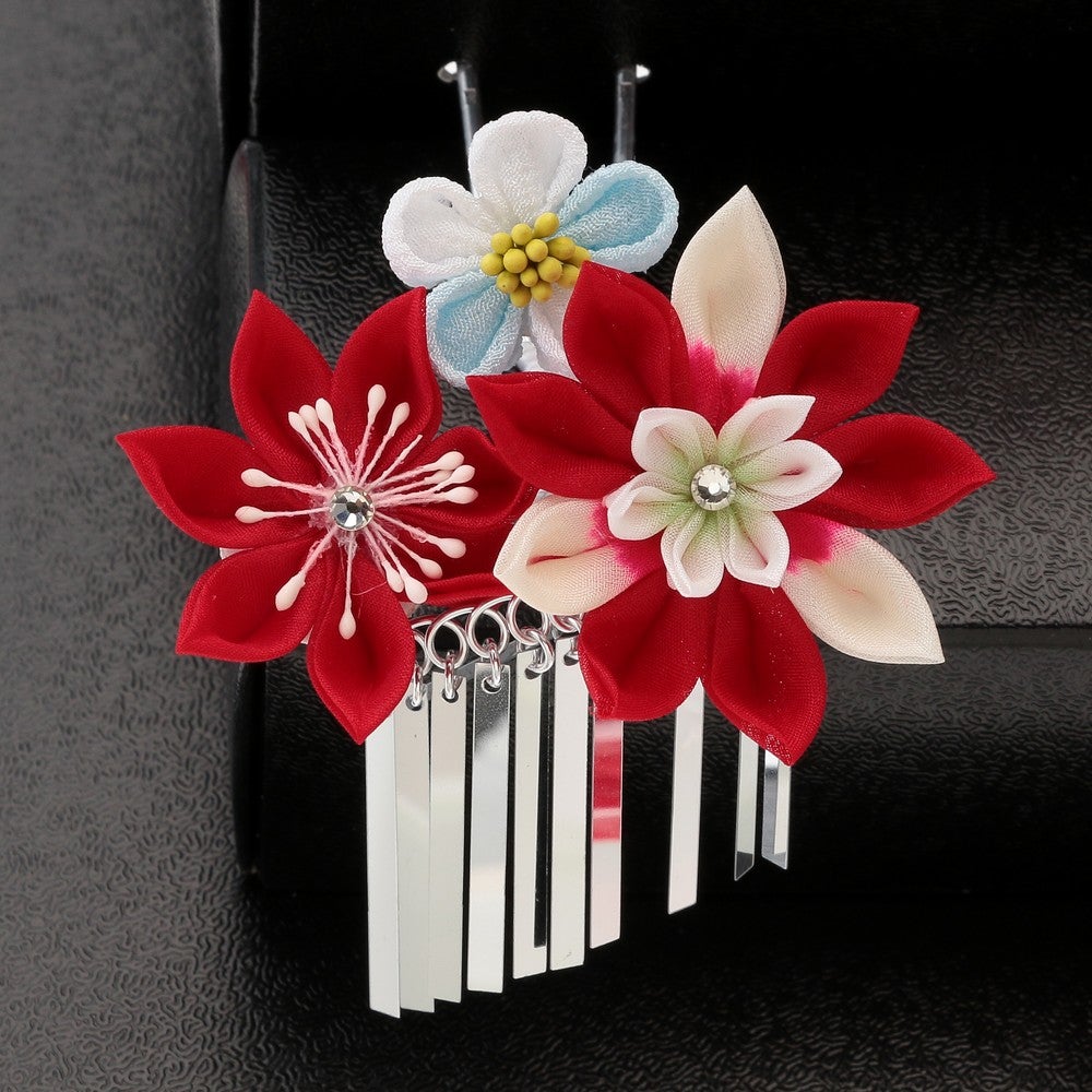 レンタル] 七五三/節句 和装髪飾り かんざし ちんころ 4点 勝山セット