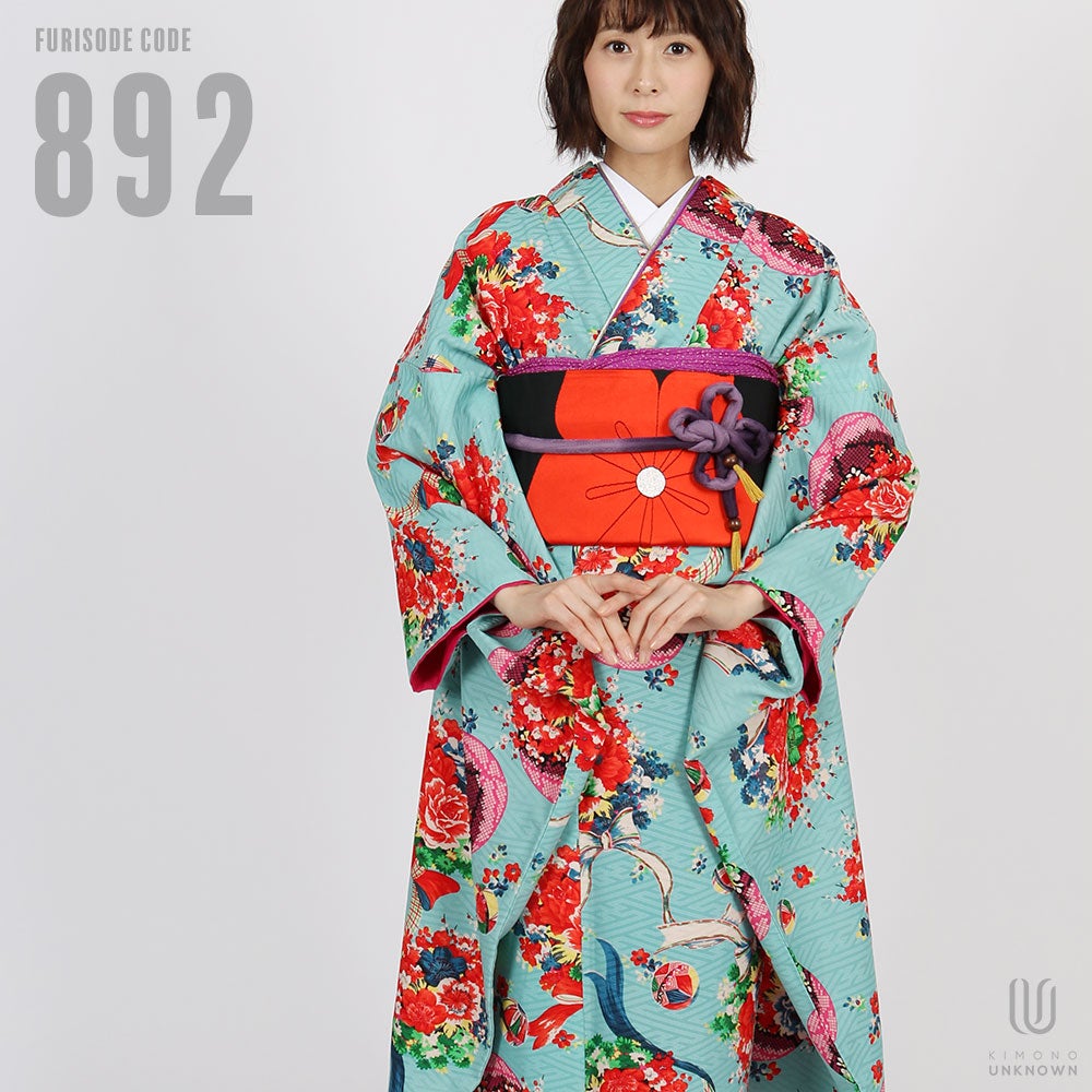 [レンタル] 【対応身長155-170cm】レンタル振袖フルセット-892