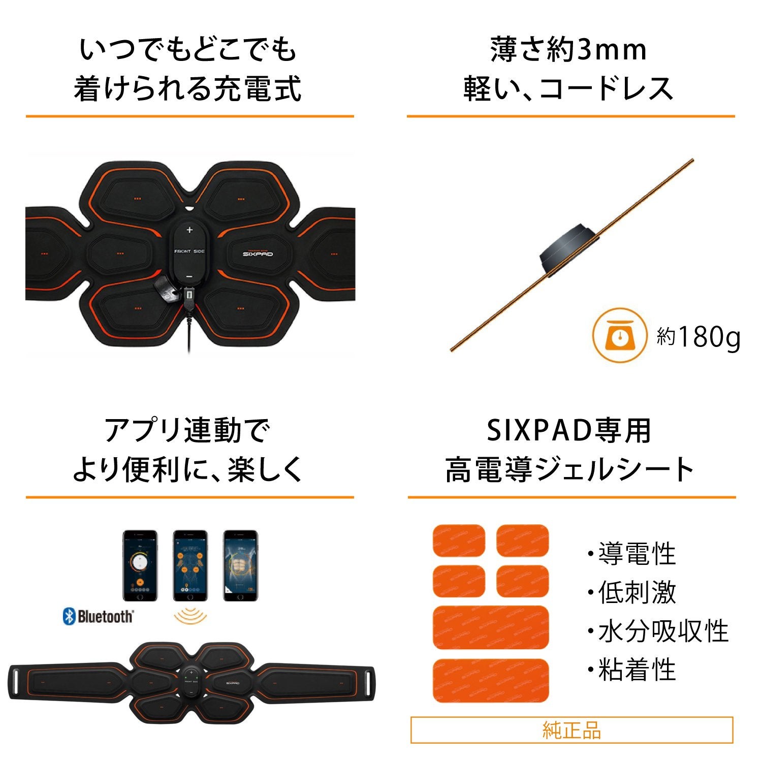 レンタル] MTG SIXPAD Abs Belt シックスパッド アブズベルト SML