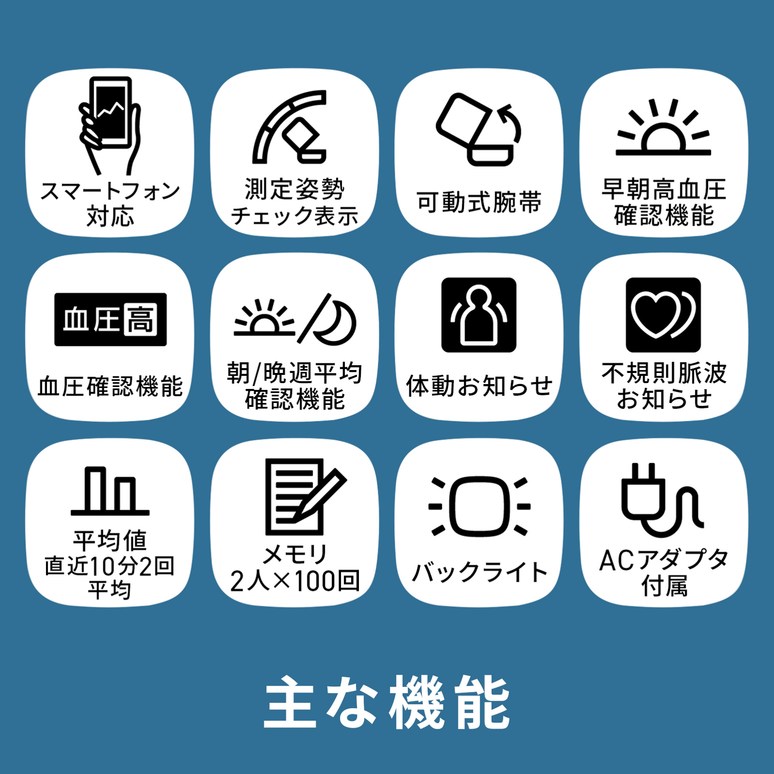 オムロン　自動血圧計 HCR-1901T2 主な機能一覧 - 6