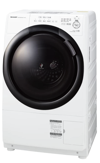 [レンタル] SHARP (シャープ)【右開き】洗濯7kg/乾燥3.5kg ドラム式洗濯乾燥機 ES-S7G-WR ホワイト - 2
