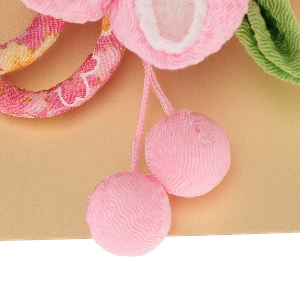 [レンタル] 七五三/節句 和装ちりめん髪飾り 梅 パッチン留め (ピンク)の宅配レンタル - 2