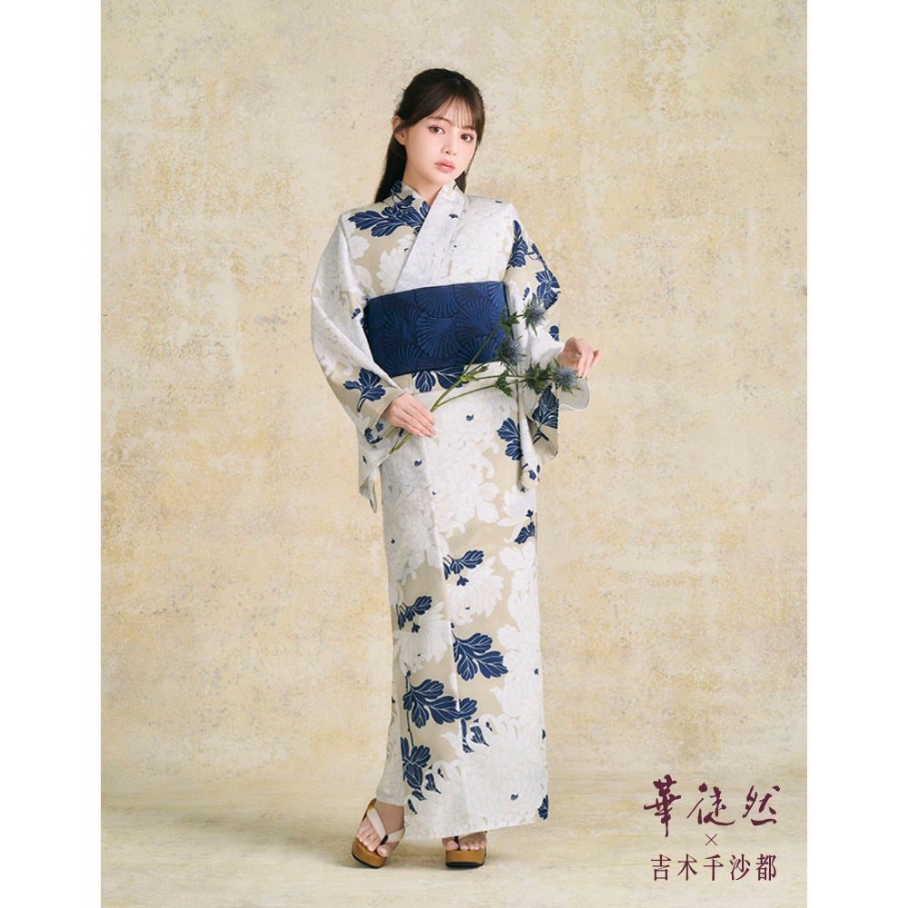 [レンタル] [2025新作]京都丸紅 華徒然×吉木千沙都 レディース浴衣 フルセット 乱菊 フリーサイズ