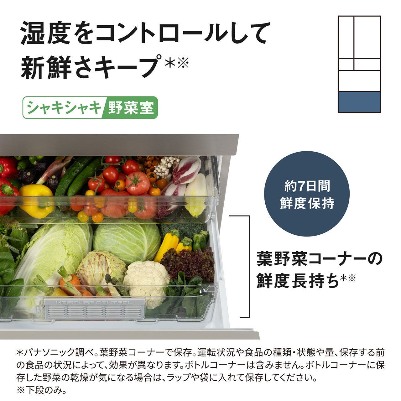 [レンタル] [450L][ファミリー向け][観音開き]パナソニック NR-F45HY3 冷凍冷蔵庫 - 10