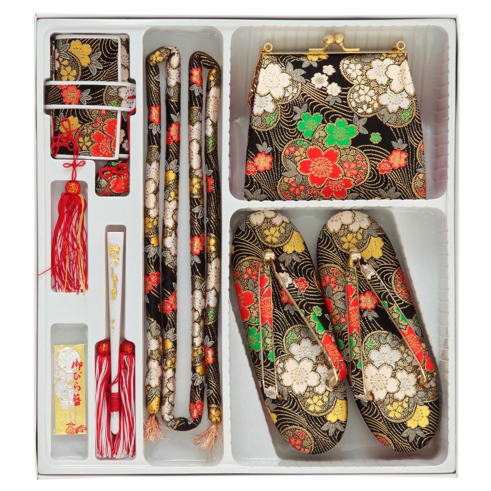 [レンタル] 七五三/節句 着物セット 7歳女の子 ふんわり コスモス柄の宅配レンタル - 3