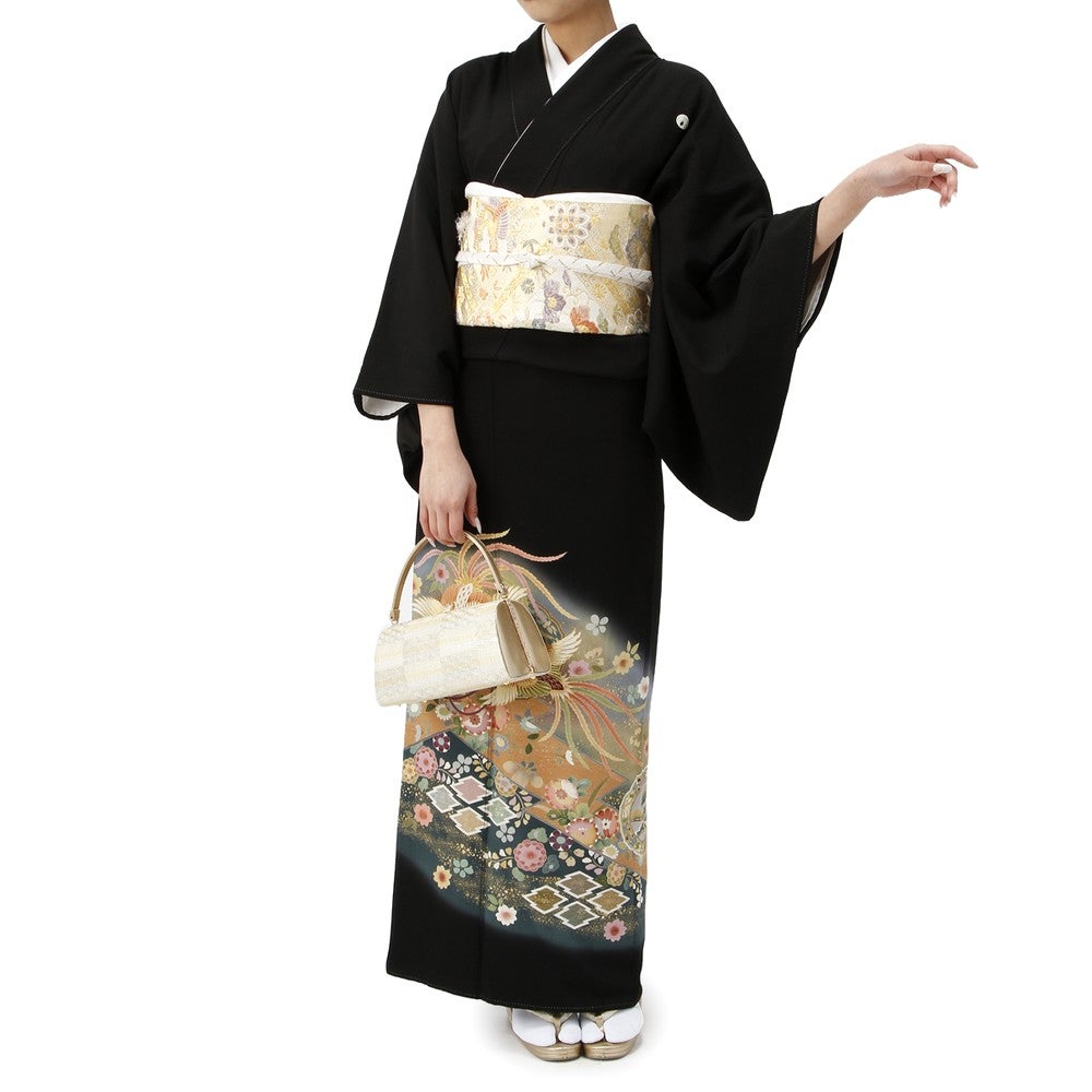 [レンタル] 留袖セット 鳥柄 (長襦袢、帯、和装小物一式)の宅配レンタル - 3