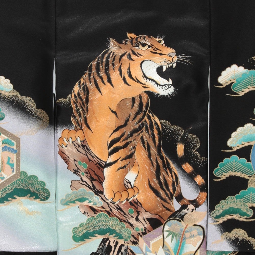 [レンタル] 男の子 お宮参り 産着レンタル6点フルセット 交織 虎 松の宅配レンタル - 3