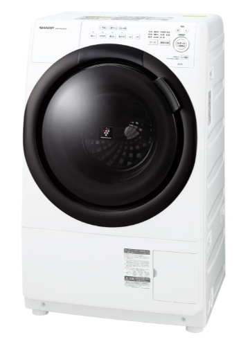 [レンタル] SHARP (シャープ)【左開き】洗濯7kg/乾燥3.5kg ES-7S1-WLドラム式洗濯乾燥 - 2