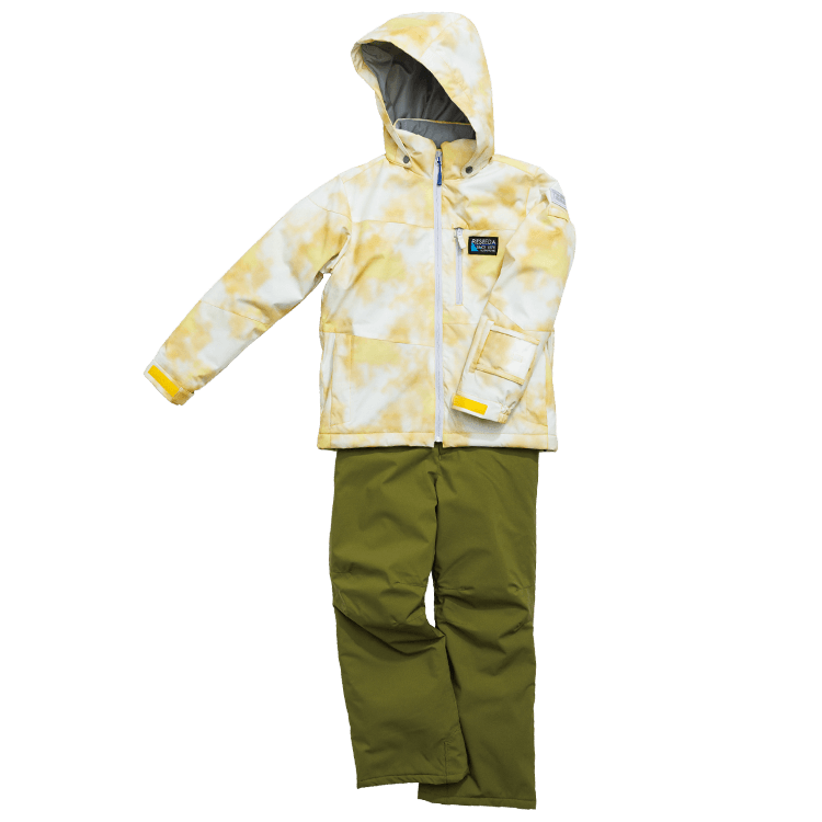[レンタル] オンヨネ(ONYONE) キッズ スキー・スノボウェア 上下セット イエロー×カーキ (130cm～160cm)の宅配レンタル - 2