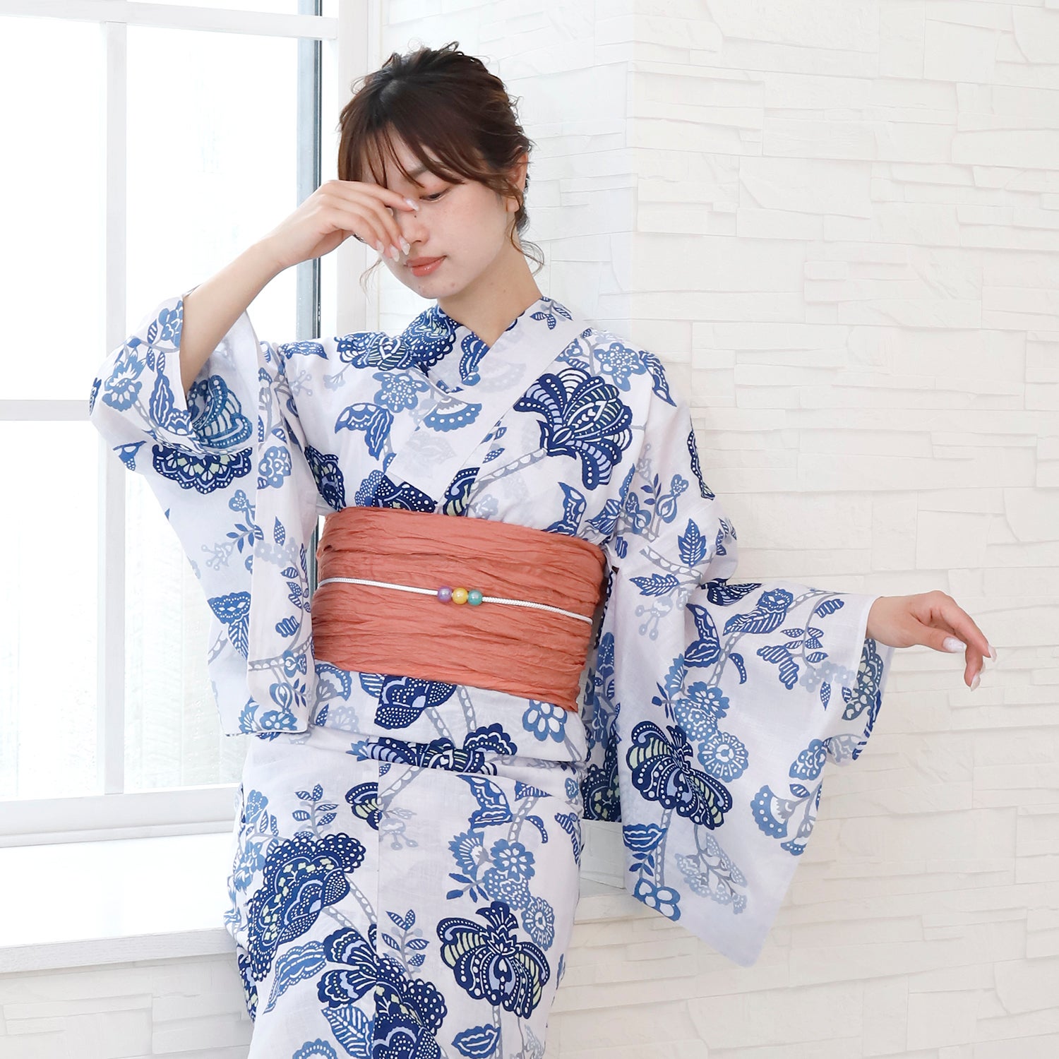 [レンタル] [2025新作]SION レディース浴衣 花柄 フリーサイズの宅配レンタル - 2