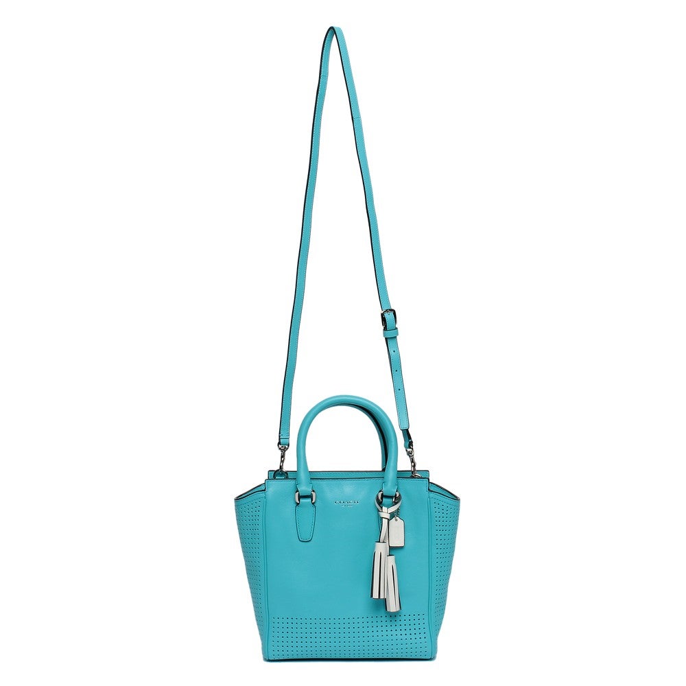 [レンタル] レディース コーチ レガシー パーフォレイテッド レザー ミニ タナー トートバッグ - 4