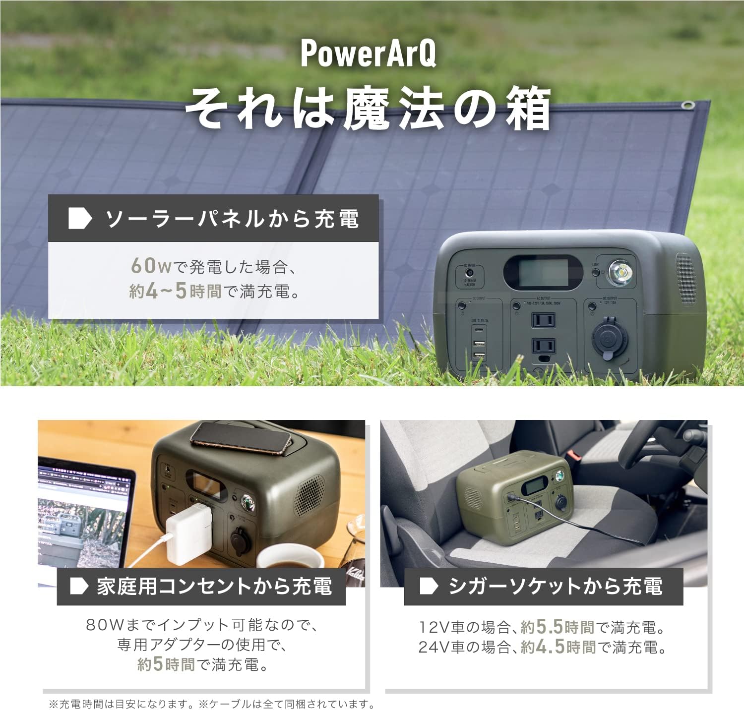 レンタル] 加島商事 PowerArQ mini 2 ポータブル電源（307Wh