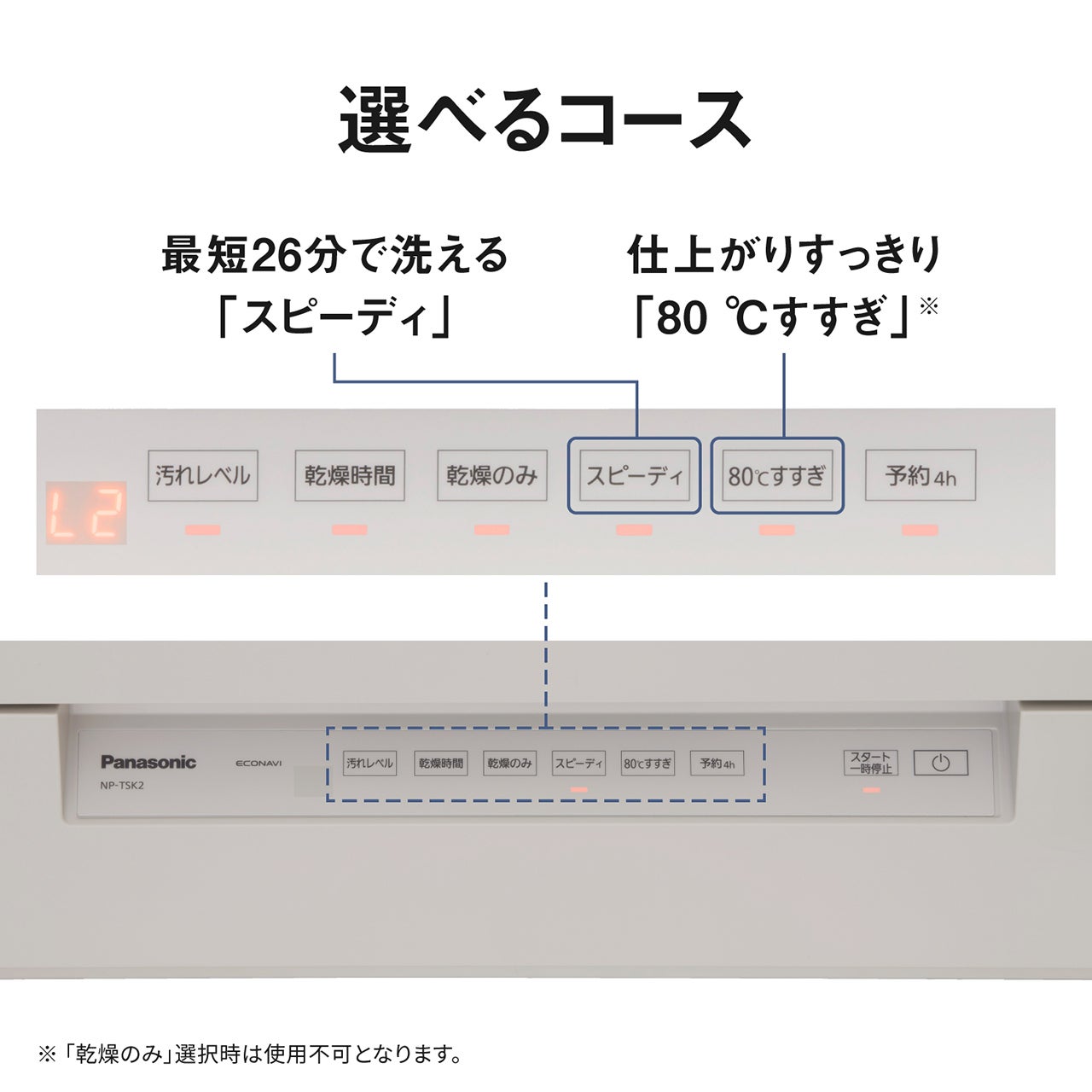 [レンタル] 【長期利用向け】 [～食器24点]パナソニック 食器洗い乾燥機 NP-TSK2 分岐水栓対応 2～4人分 ライトベージュ - 8