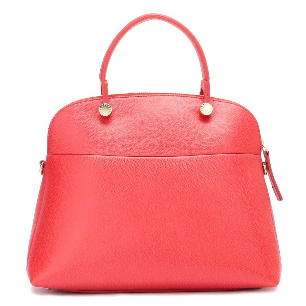 [レンタル] レディース フルラ パイパー ドームシルエット ハンドバッグ レッド