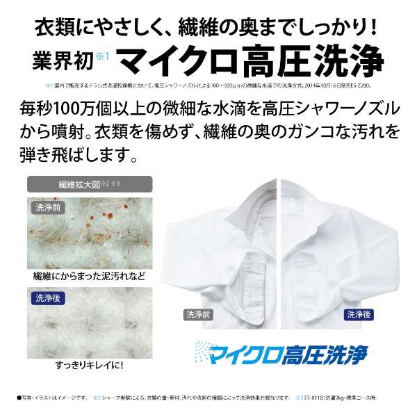 [レンタル] SHARP (シャープ)【左開き】 ES-X11B-TL 洗濯11kg/乾燥6kg ドラム式洗濯乾燥機 リッチブラウン - 6