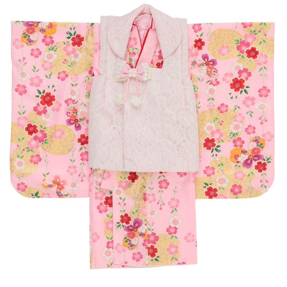 [レンタル] 七五三/節句 被布セット 3歳女の子 彩り 舞桜の宅配レンタル - 5