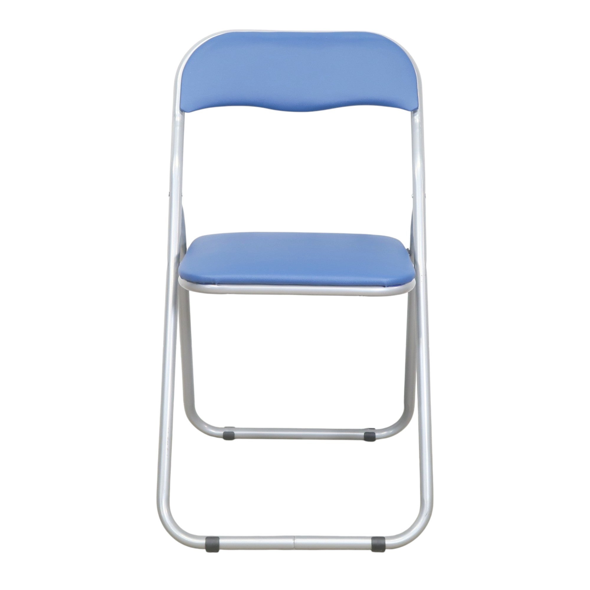 [レンタル] 【6個セット】折り畳み椅子 パイプ椅子 多目的・ミーティングチェア ブルー KC-1000 - 2
