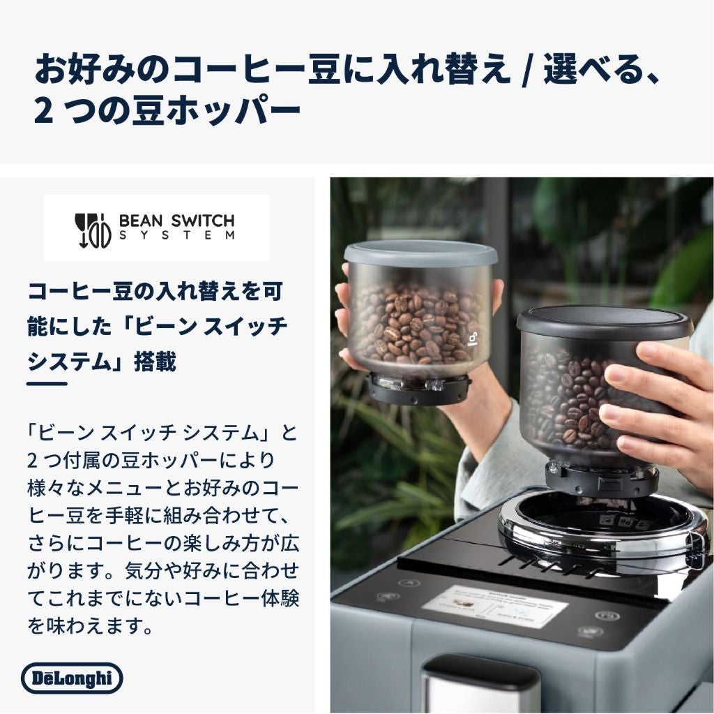 [レンタル] 【長期利用向け】デロンギ リヴェリア 全自動コーヒーマシン EXAM44055G ペブルグレー - 7