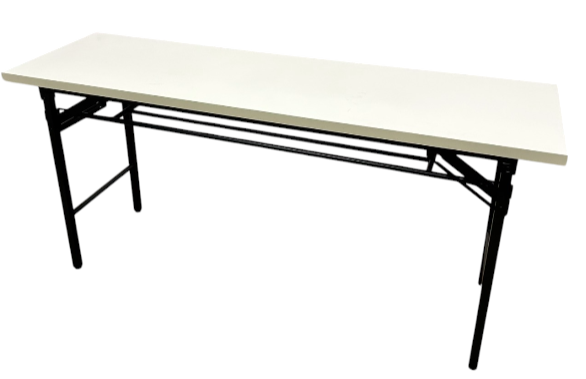 [レンタル] 折り畳みテーブル 棚付き W1500 D450 - 3