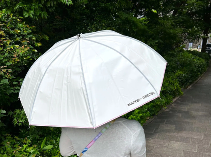 SPACECOOL 日傘Type2 利用イメージ ホワイト 屋外 - 13