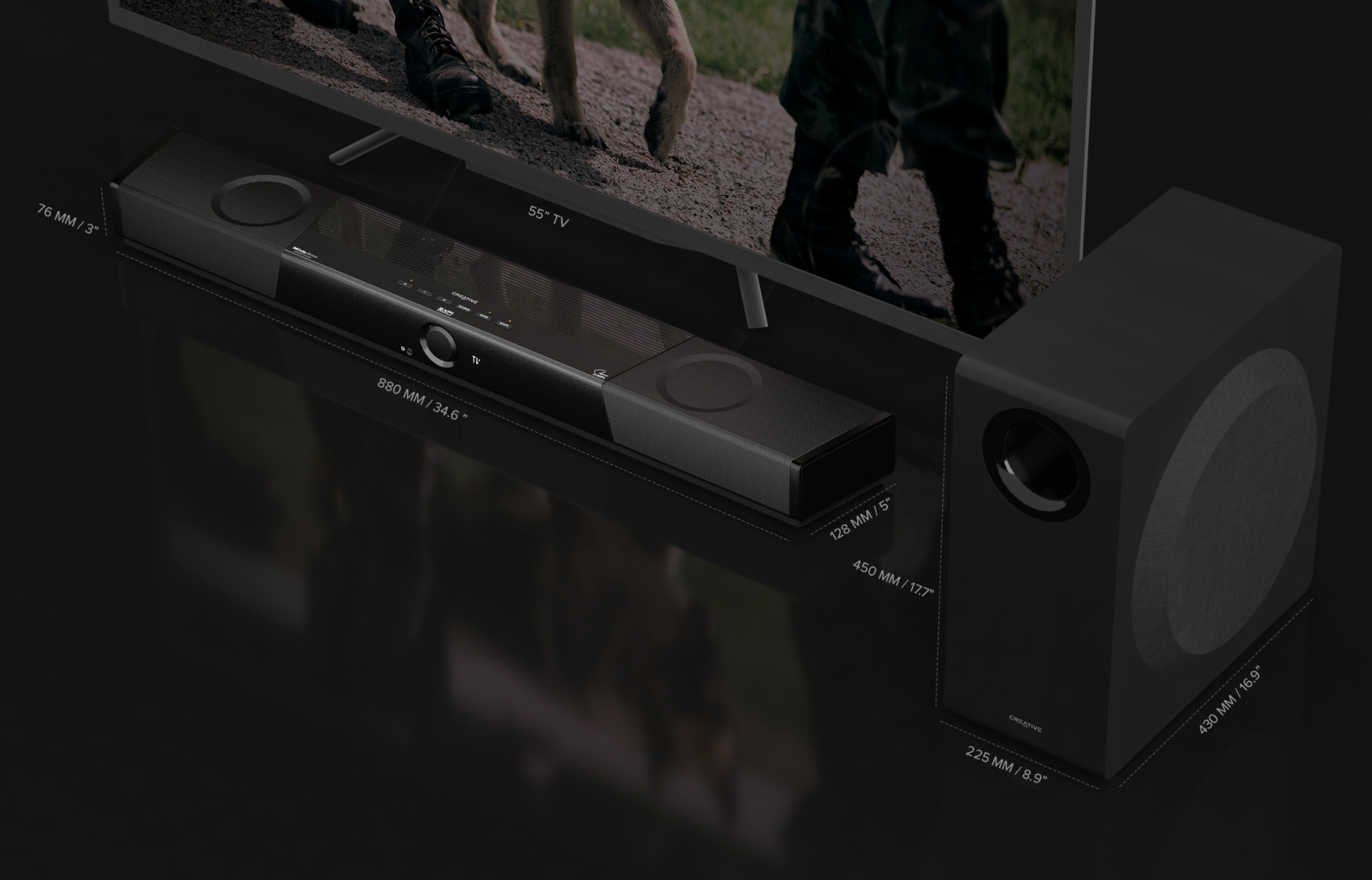 CREATIVE Bluetooth サウンドバー CREATIVE ゲーミングサウンドバー Sound Blaster GS3｜SP-SBGS3