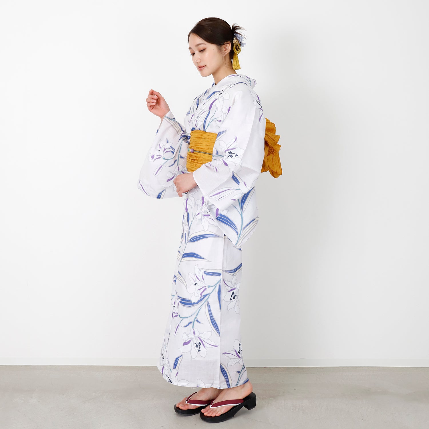 [レンタル] [2025新作]SION レディース浴衣 百合 フリーサイズの宅配レンタル - 4