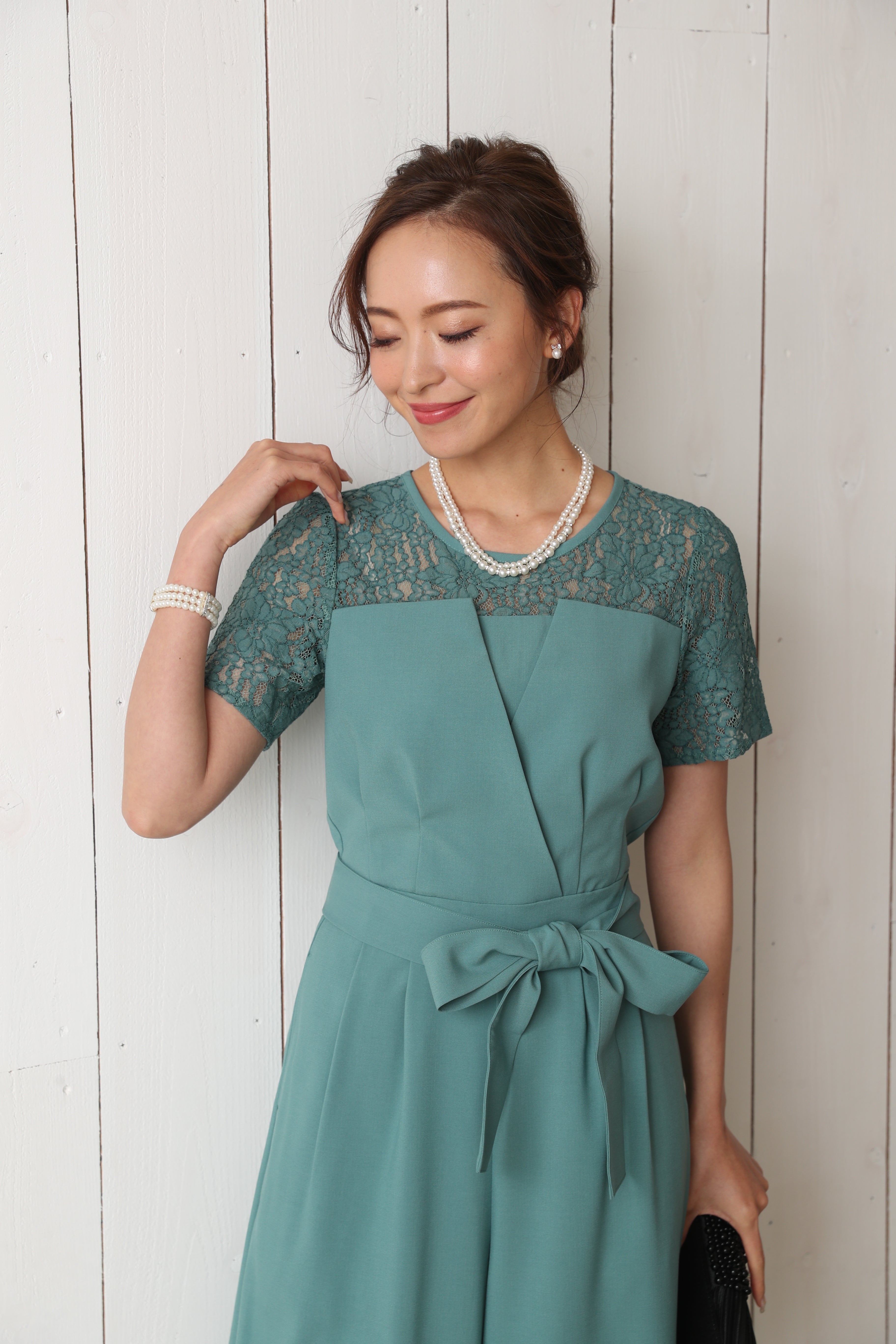 [レンタル] BELINDA DE CAPRIS 袖付きタックテーパード オールインワン パンツドレス ミントの宅配レンタル - 26