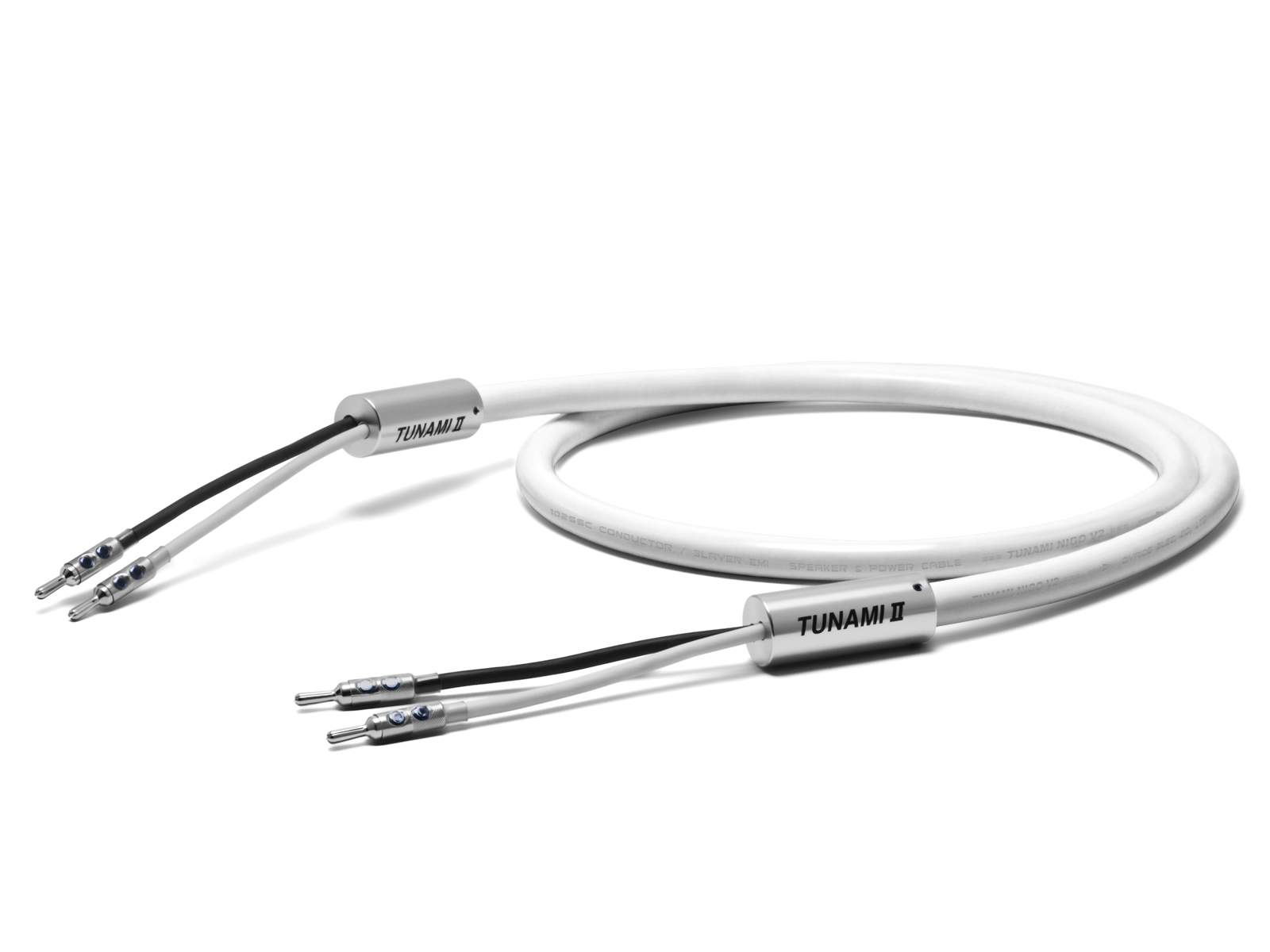 [レンタル] オヤイデ電気 TUNAMI II SP-B V2 バナナプラグ仕様スピーカーケーブル 2.5mペア - 1